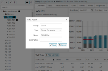 Create assets within WellTraq or upload them in bulk using the import feature.